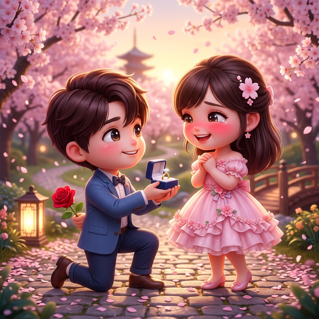 Cute romantic illustration